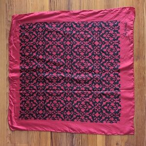 Schiaparelli Red Silk Scarf